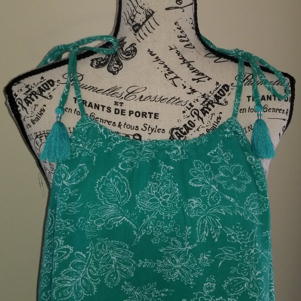 Old Navy Gauzy Floral Dress with Boho Tassels